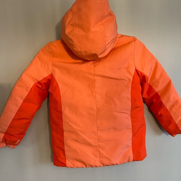 Spyder Orange and Blue Puffer Jacket with Insulated Design - Picture 4 of 7